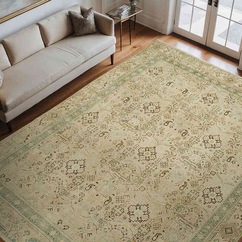 Vintage Hand-Knotted Oriental Rug - 8' 9" x 11' 2" (105" x 134") - K0078442