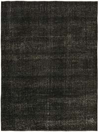 Black Over-dyed Vintage Hand-Knotted Oriental Rug - 9' 6 Black Over-dyed Vintage Hand-Knotted Oriental Rug - 9' 6