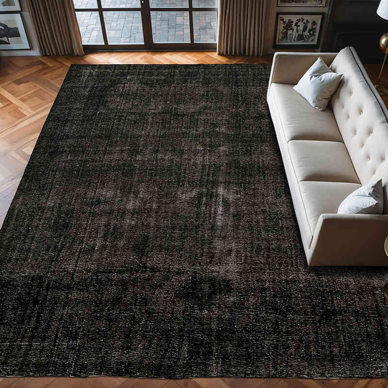 Overdyed Vintage Hand-knotted Oriental Rug - 10' 4" x 12' 8" (124" x 152") - K0078464