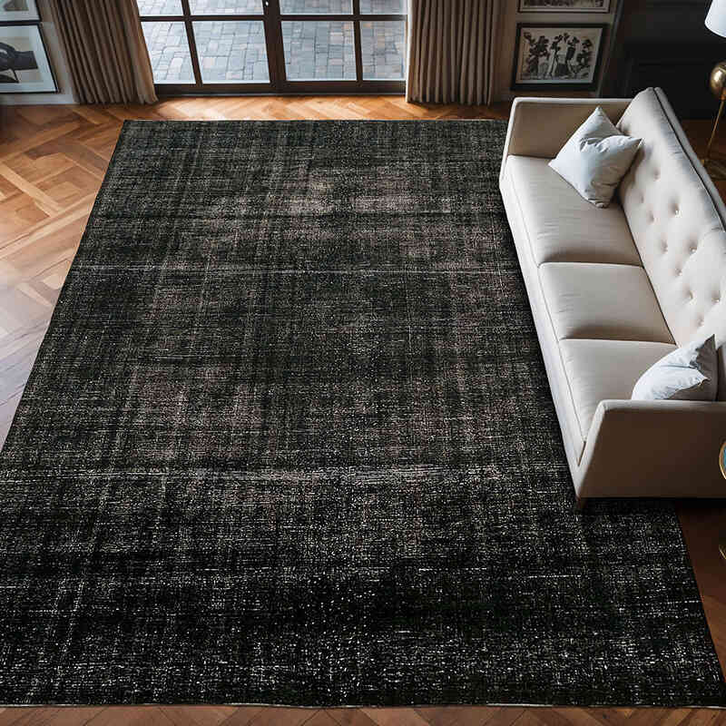 Alfombra Oriental Vintage Teñida a Mano Sobretintada - 273 cm x 376 cm - K0078469