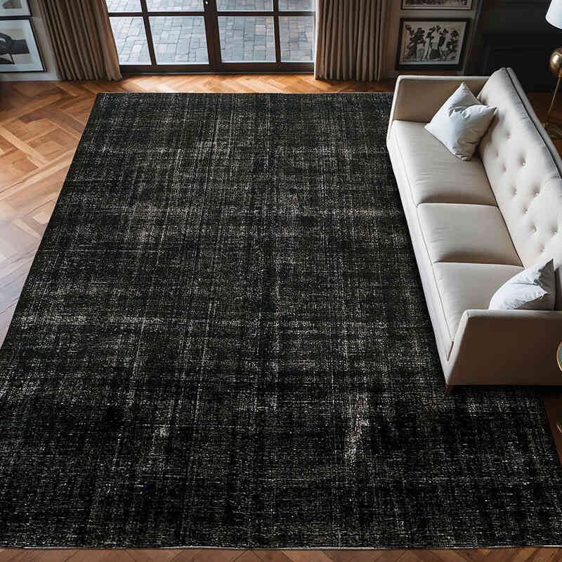 Overdyed Vintage Hand-knotted Oriental Rug - 9' 2" x 12' 3" (110" x 147") - K0078474