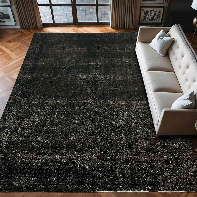 Overdyed Vintage Hand-knotted Oriental Rug - 9' 5" x 12' 4" (113" x 148") - K0078477