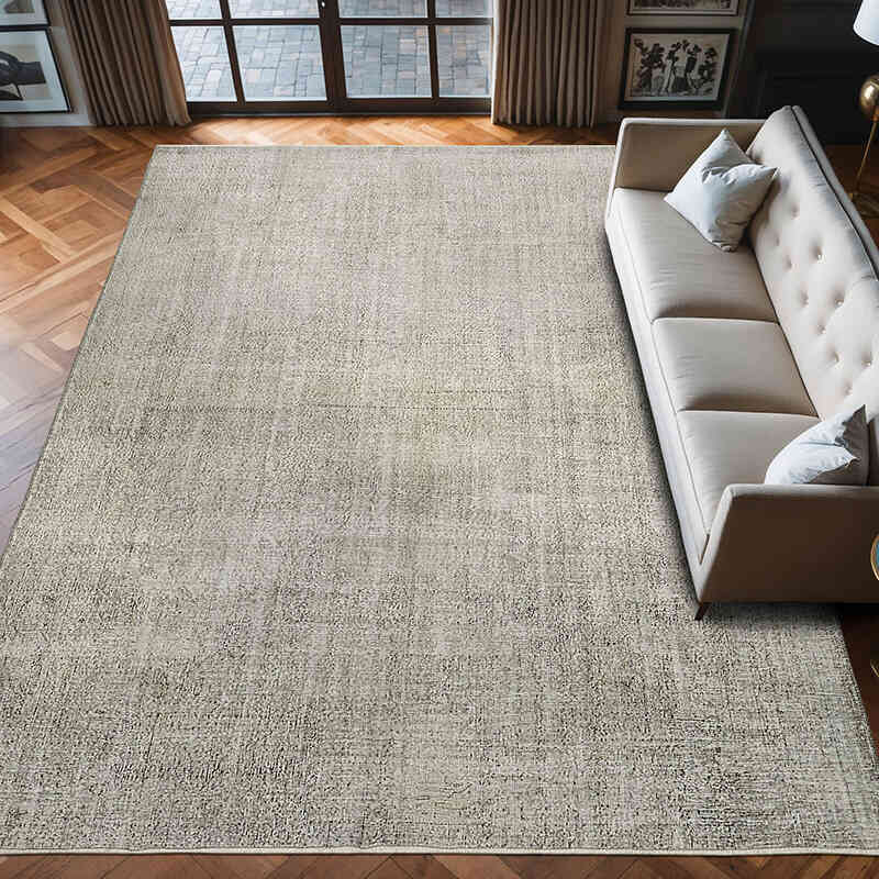Overdyed Vintage El Dokuma Oryantal Halı - 283 cm x 378 cm - K0078483