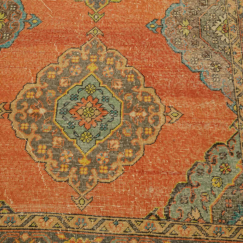 Overdyed Vintage El Dokuma Oryantal Halı - 298 cm x 400 cm - K0078484