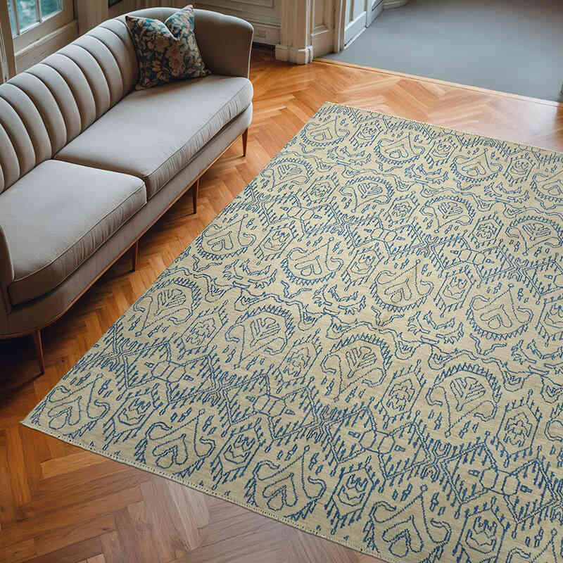 New Hand-Knotted Rug - 7' 10" x 9' 7" (94" x 115") - K0078514