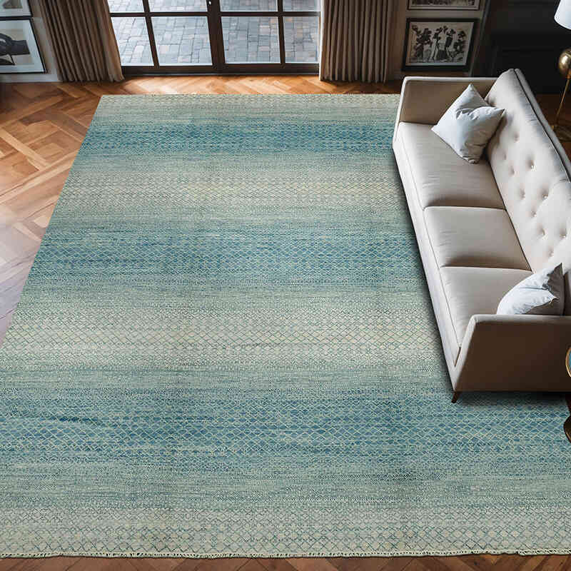 New Hand-Knotted Rug - 10' 4" x 13' 9" (124" x 165") - K0078518