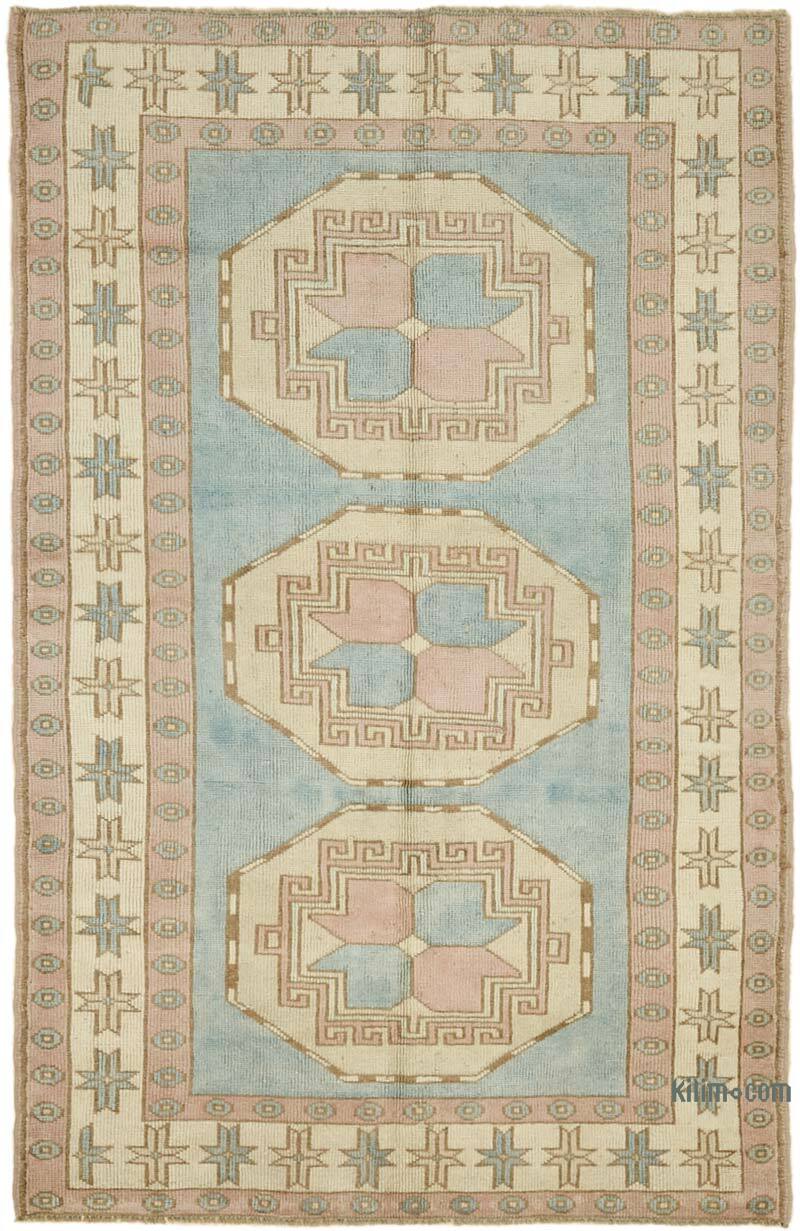 Vintage Turkish Hand-Knotted Rug - 4' 10" x 7' 6" (58" x 90") - K0078599