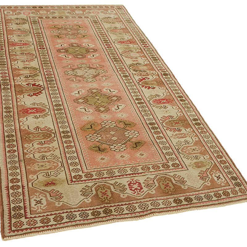 Vintage Turkish Hand-Knotted Rug - 4' 3" x 7' 10" (51" x 94") - K0078600