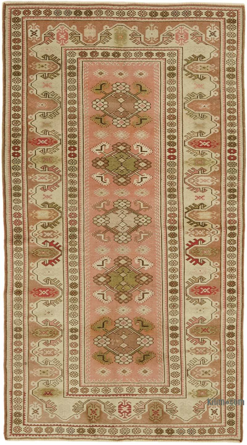 Vintage Turkish Hand-Knotted Rug - 4' 3" x 7' 10" (51" x 94") - K0078600