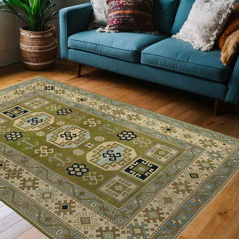 El Dokuma Vintage Halı - 142 cm x 212 cm - K0078601
