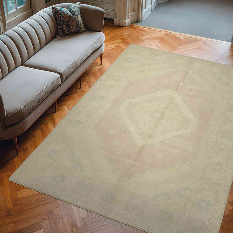 Alfombra Vintage Turca Anudada a Mano - 218 cm x 294 cm - K0078604