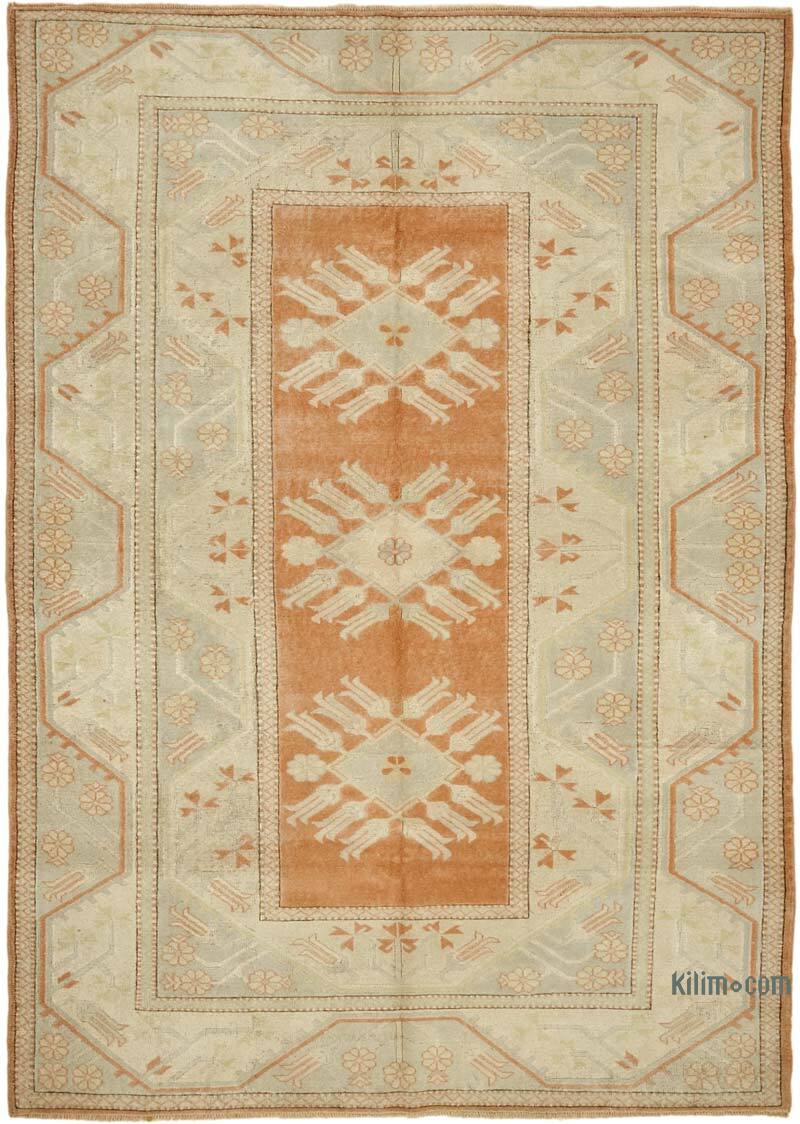 Alfombra Vintage Turca Anudada a Mano - 197 cm x 281 cm - K0078606