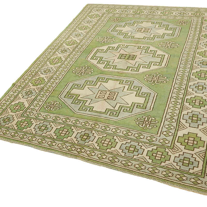 Alfombra Vintage Turca Anudada a Mano - 187 cm x 253 cm - K0078609