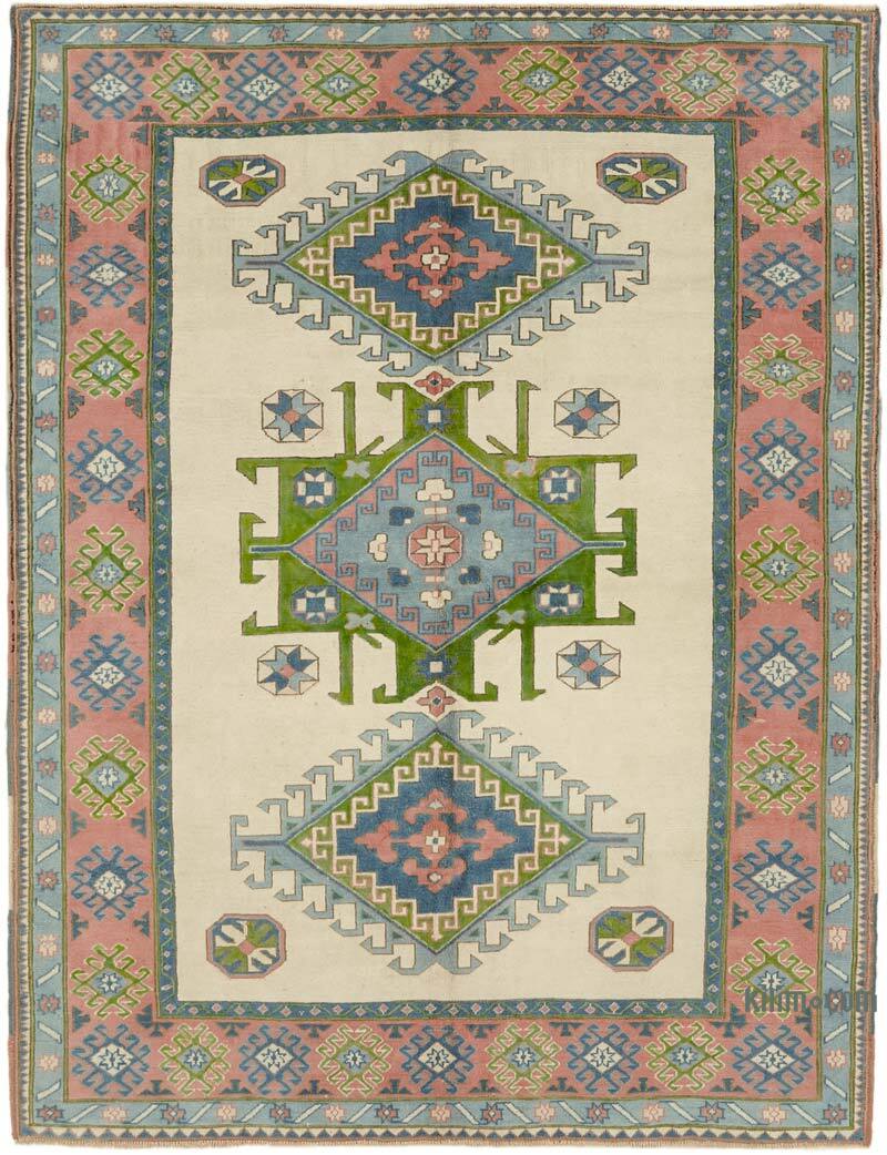 Vintage Turkish Hand-Knotted Rug - 6' 11" x 9'  (83" x 108") - K0078610