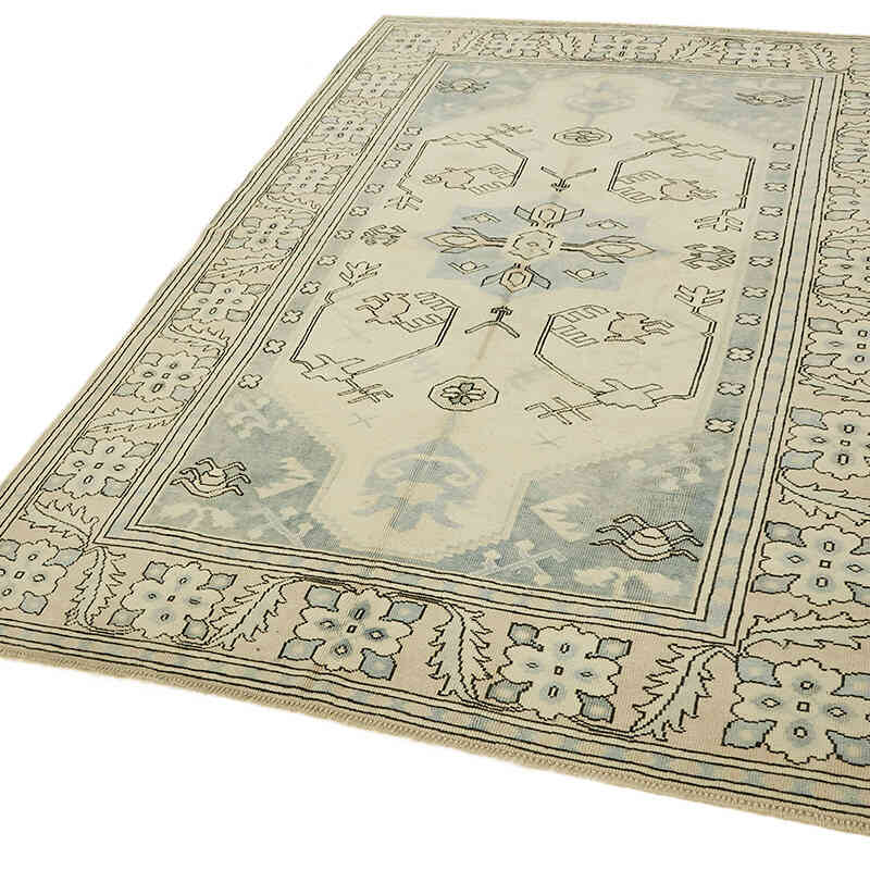 Alfombra Vintage Turca Anudada a Mano - 163 cm x 230 cm - K0078611