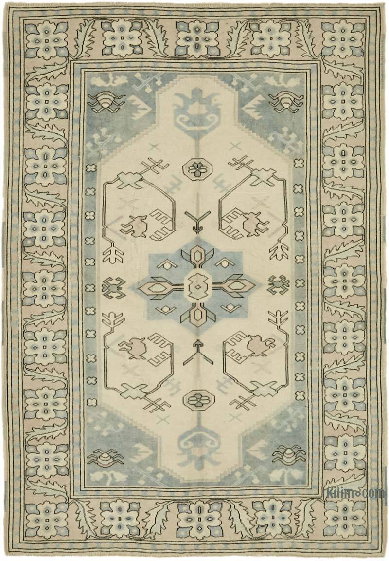Alfombra Vintage Turca Anudada a Mano - 163 cm x 230 cm - K0078611