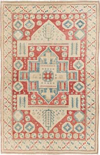 Vintage Turkish Hand-Knotted Rug - 4' 7" x 7' 1" (55" x 85")