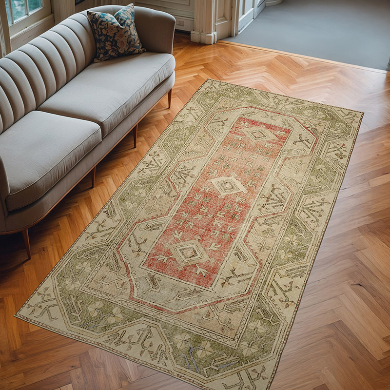 Vintage Turkish Hand-Knotted Rug - 5'  x 9' 10" (60" x 118") - K0078617