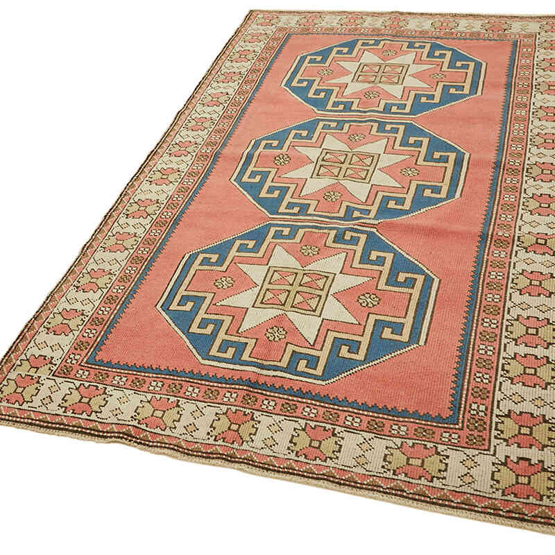 Vintage Turkish Hand-Knotted Rug - 4' 8" x 7' 10" (56" x 94") - K0078621