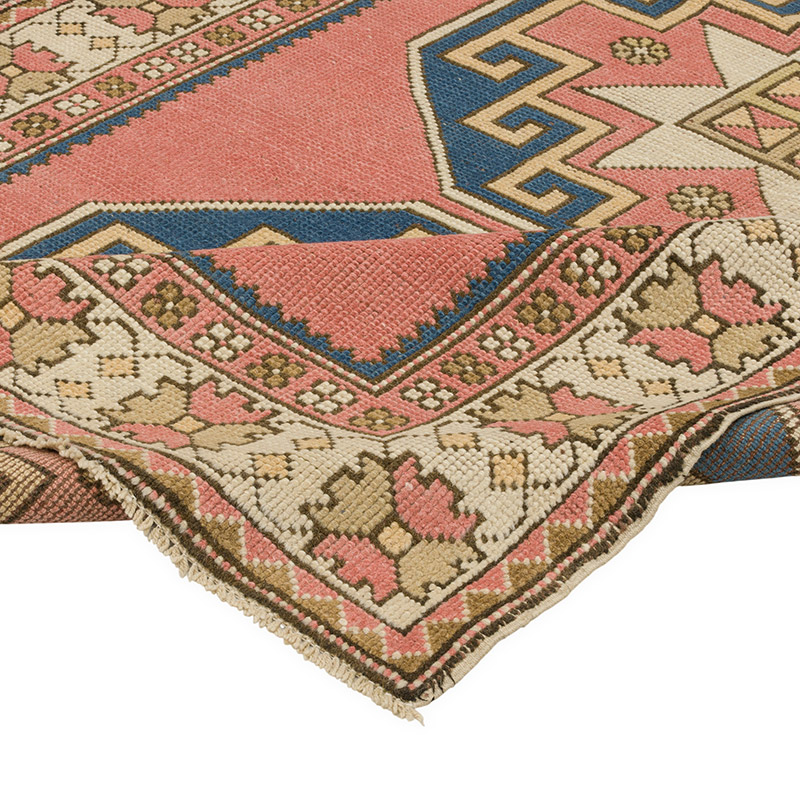 Alfombra Vintage Turca Anudada a Mano - 143 cm x 239 cm - K0078621