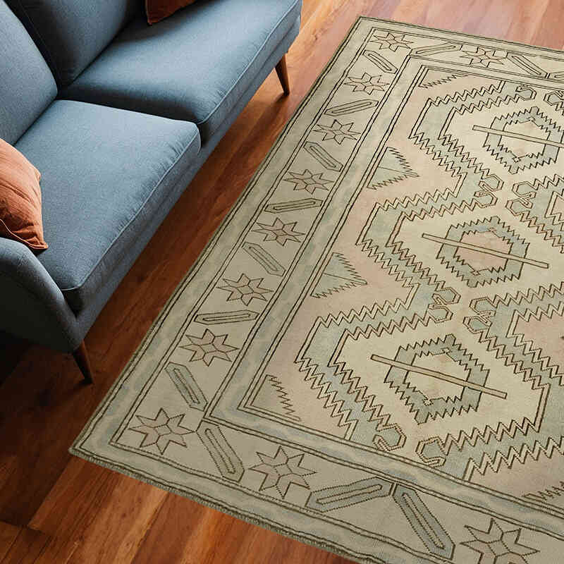 Alfombra Vintage Turca Anudada a Mano - 183 cm x 240 cm - K0078623