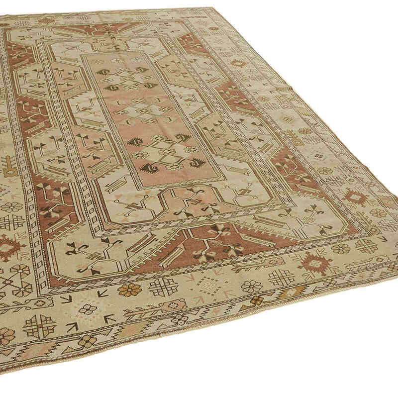 Vintage Turkish Hand-Knotted Rug - 6' 5" x 9' 4" (77" x 112") - K0078624
