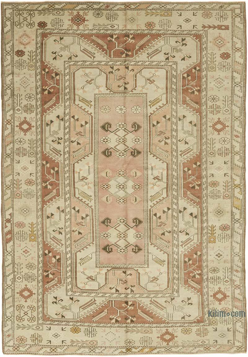 Vintage Turkish Hand-Knotted Rug - 6' 5" x 9' 4" (77" x 112") - K0078624