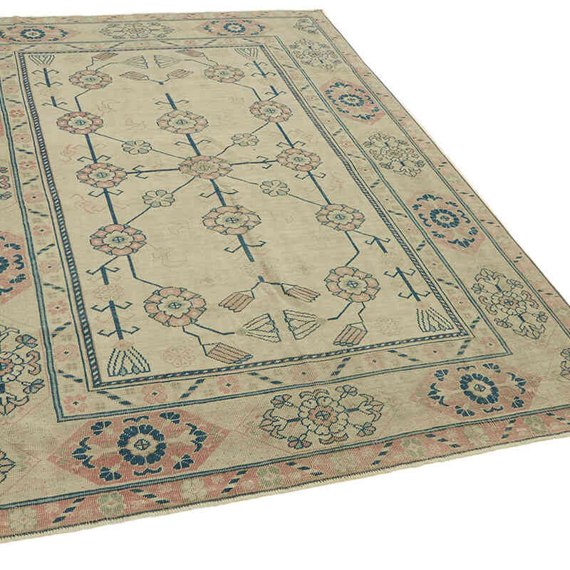 Vintage Turkish Hand-Knotted Rug - 5' 8" x 7' 9" (68" x 93") - K0078625