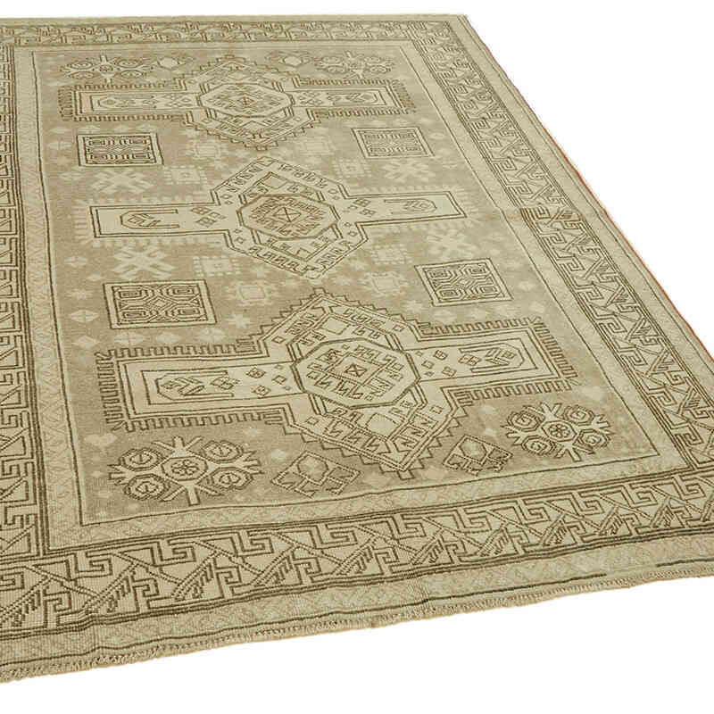 Vintage Turkish Hand-Knotted Rug - 5' 2" x 6' 11" (62" x 83") - K0078628
