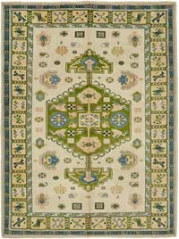 Vintage Turkish Hand-Knotted Rug - 6' 10" x 9' 3" (82" x 111")