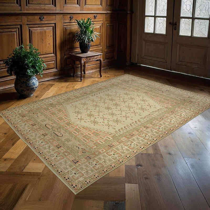 El Dokuma Vintage Halı - 180 cm x 258 cm - K0078632
