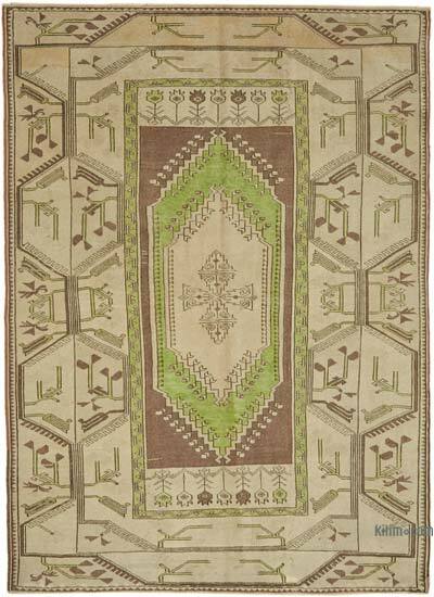 Alfombra Vintage Turca Anudada a Mano - 163 cm x 220 cm