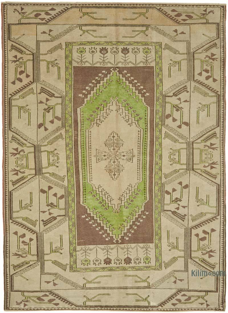 Vintage Turkish Hand-Knotted Rug - 5' 4" x 7' 3" (64" x 87") - K0078638