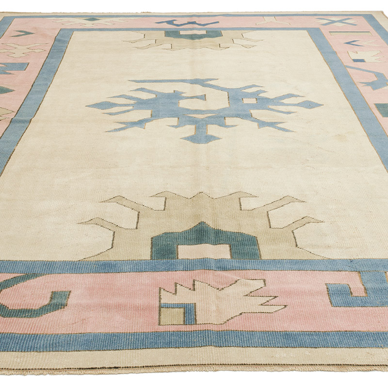 Vintage Turkish Hand-Knotted Rug - 7' 8" x 10' 1" (92" x 121") - K0078639