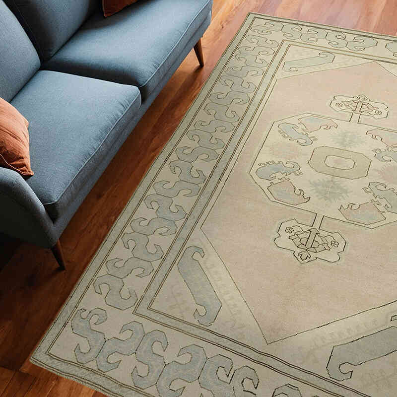 Alfombra Vintage Turca Anudada a Mano - 191 cm x 266 cm - K0078641