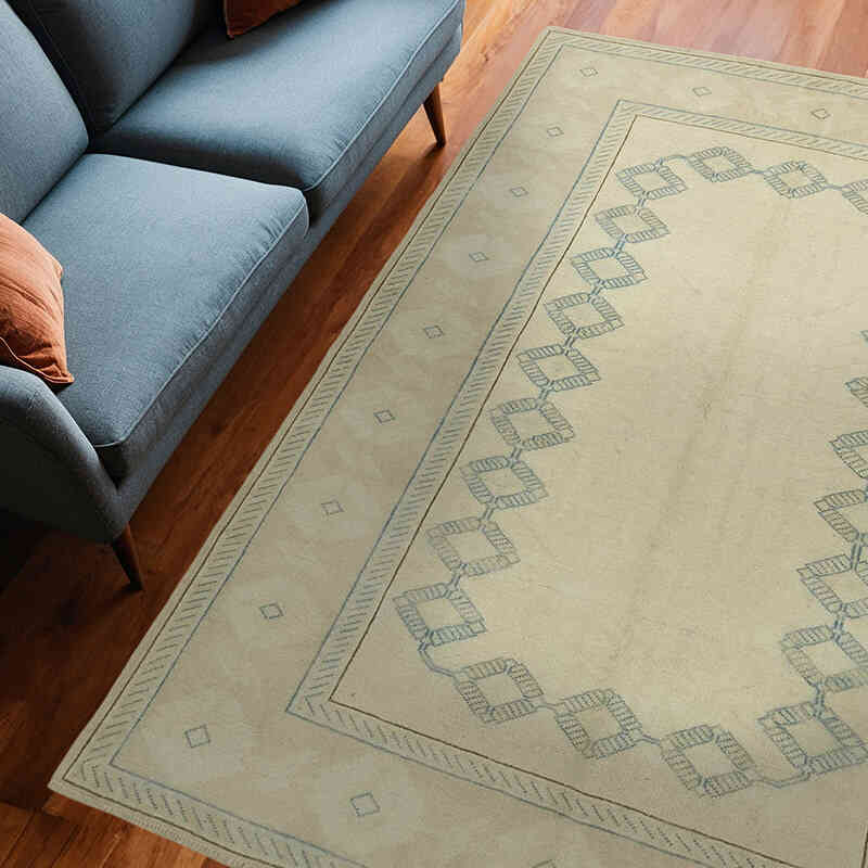 Vintage Turkish Hand-Knotted Rug - 6' 1" x 8' 2" (73" x 98") - K0078643