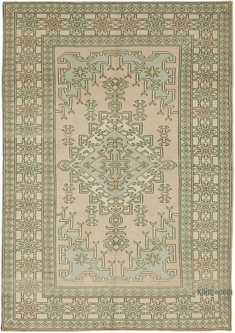Vintage Turkish Hand-Knotted Rug - 6' 7" x 9' 6" (79" x 114") - K0078646