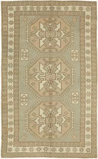 Vintage Turkish Hand-Knotted Rug - 5' 10" x 9' 3" (70" x 111")