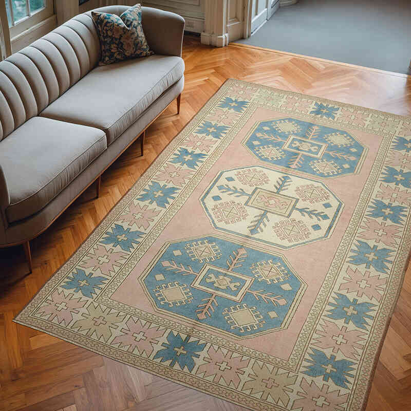 Alfombra Vintage Turca Anudada a Mano - 211 cm x 304 cm - K0078654