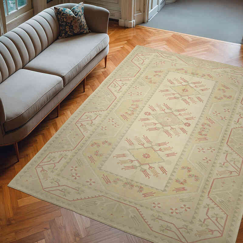 Alfombra Vintage Turca Anudada a Mano - 196 cm x 270 cm - K0078655