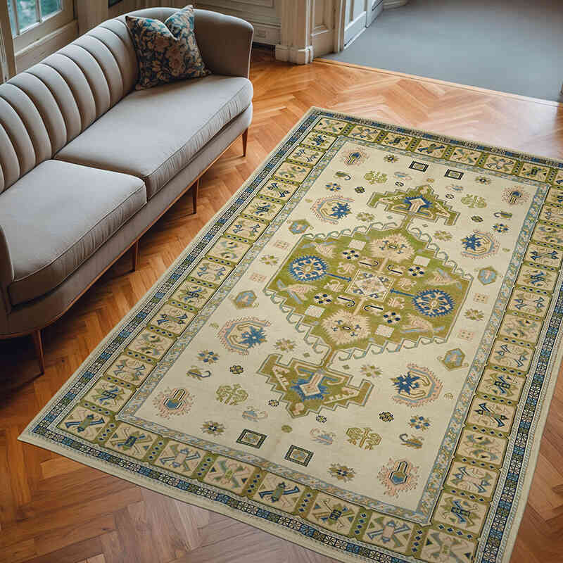 El Dokuma Vintage Halı - 202 cm x 293 cm - K0078658