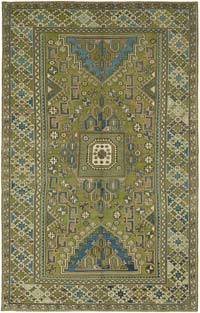 Vintage Turkish Hand-Knotted Rug - 6' 5" x 10' 2" (77" x 122")