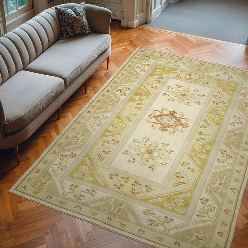 Vintage Turkish Hand-Knotted Rug - 6' 7" x 9' 2" (79" x 110") - K0078671