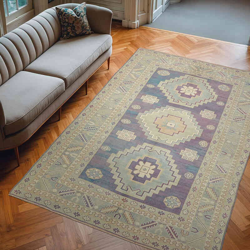 Vintage Turkish Hand-Knotted Rug - 6' 6" x 9' 7" (78" x 115") - K0078672