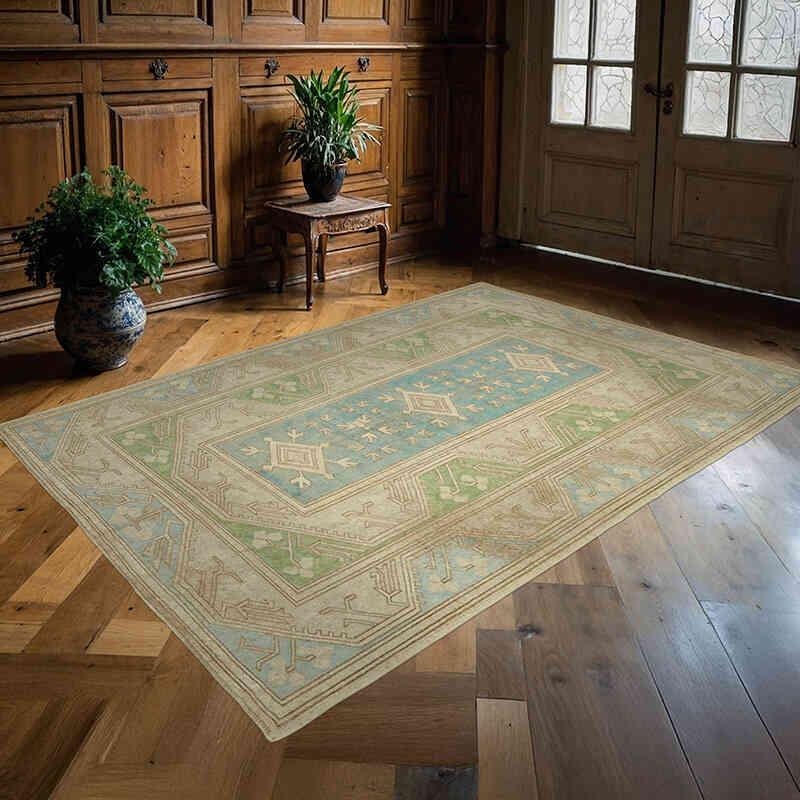 Alfombra Vintage Turca Anudada a Mano - 169 cm x 242 cm - K0078673