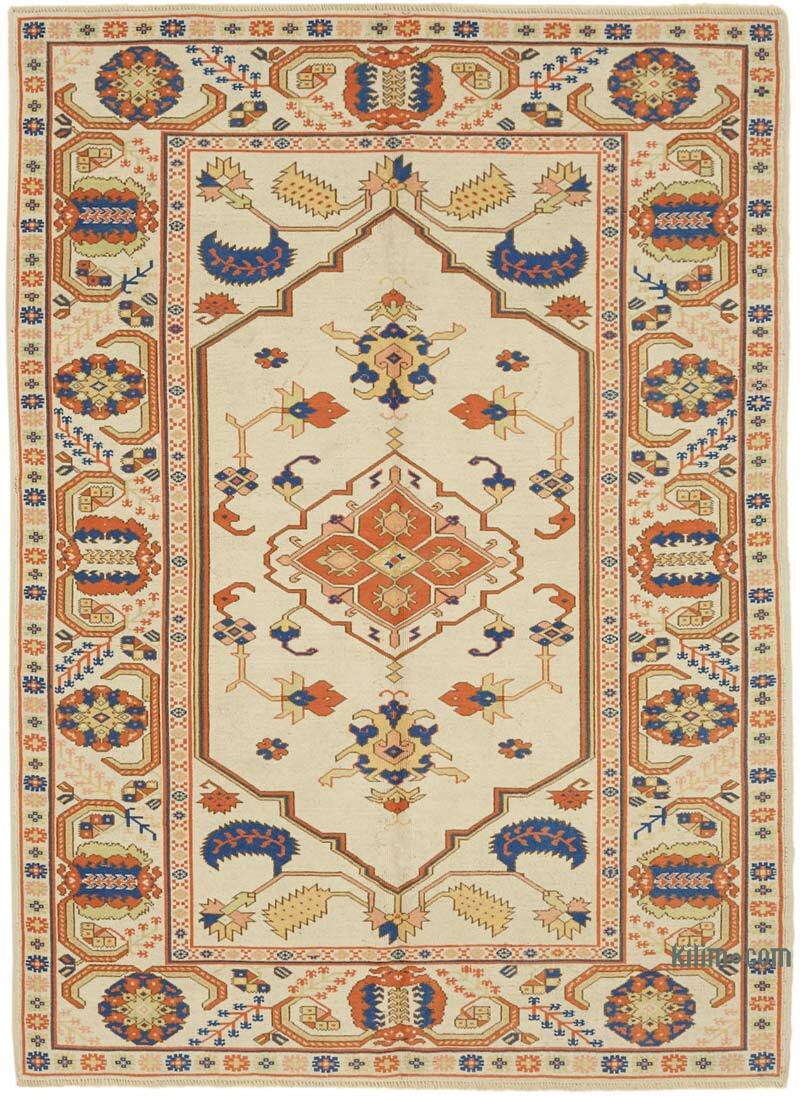 Alfombra Vintage Turca Anudada a Mano - 185 cm x 253 cm - K0078679
