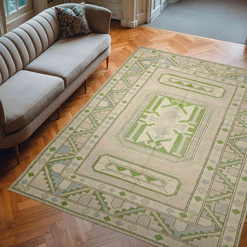 El Dokuma Vintage Halı - 221 cm x 296 cm - K0078683