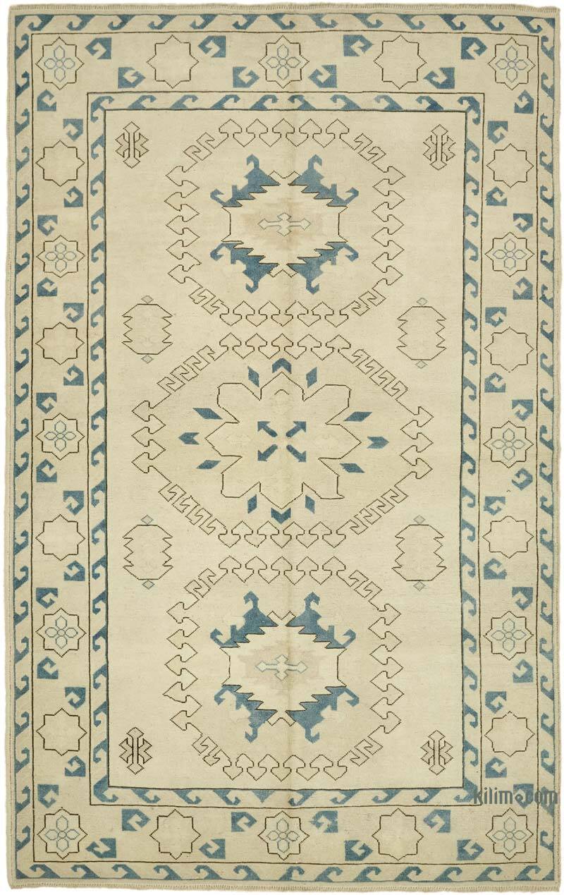 Alfombra Vintage Turca Anudada a Mano - 203 cm x 312 cm - K0078688