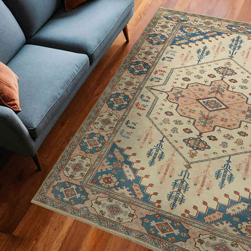 El Dokuma Vintage Halı - 183 cm x 244 cm - K0078691