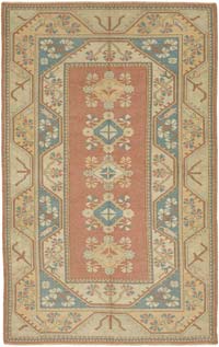 Alfombra Vintage Turca Anudada a Mano - 158 cm x 251 cm